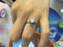 玖長(cháng)時(shí)925純銀戒指女士單戒仿真鉆一克拉莫桑鉆訂婚生日禮物送女友 八心八箭鋯石款 開(kāi)口可調節 曬單實(shí)拍圖
