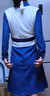 可茵（Keyin） 連衣裙女裝2025年新款秋季套裝女小香風(fēng)職業(yè)中長(cháng)款假兩件裙子女 藍色 L 曬單實(shí)拍圖