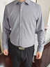 杉杉【可機洗羊毛】襯衫男長(cháng)袖磨毛休閑商務(wù)免燙襯衣 淺灰色 40 曬單實(shí)拍圖
