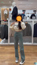 紅蜻蜓高腰窄版直筒牛仔褲女2025春秋新款顯瘦寬松闊腿拖地褲長(zhǎng)褲 藍(lán)色-九分 L 曬單實(shí)拍圖