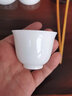 極素茶杯陶瓷家用功夫茶具品茗杯主人杯單個(gè)白瓷描金羊脂玉小茶杯單只 捧香杯【純白】 曬單實(shí)拍圖