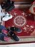 大喜來(lái)（DAXILAI） 新中式地墊入戶門墊可裁剪玄關(guān)墊防滑耐磨吸水腳墊家用可水洗 新中式紅 100*100cm 曬單實(shí)拍圖