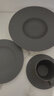 德國唯寶（Villeroy&Boch）匠心巖系列 進口盤子 創(chuàng)意西餐餐盤 巖石浮雕黑白盤新品 意面盤 黑  29cm 曬單實拍圖