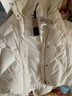 ONLY90白鴨絨連帽保暖寬松純色羽絨服女|123423023 A43奶油白色 S 160/80A 曬單實(shí)拍圖
