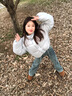 CTOX2025新款面包棉服冬季炒雞厚實立領棉服短外套可愛保暖棉衣女 奶藍色 M 110-130斤 曬單實拍圖