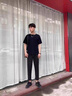 啄木鳥休閑褲男夏季新款百搭修身直筒九分褲男顯瘦寬松男士西褲闊腿褲男 882黑色九分褲 3XL （33 建議150-160斤） 曬單實拍圖