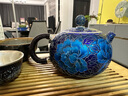 歸銀堂茶具套裝足銀999景泰藍國色天香送禮家用純銀壺泡茶壺品茗杯禮品 大號泡茶壺 380ml+證書(shū)+禮盒 曬單實(shí)拍圖