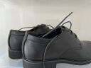 宜驰（EGCHI）皮鞋男士商务休闲系带英伦正装增高鞋子男 A9066 黑色 40 实拍图