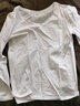 好看的t恤女生棉嘿色打底衫女溥歀款緊身T恤內搭秋裝白色秋衣上衣 白色 圓令無(wú)絨 XL 104-113斤 曬單實(shí)拍圖