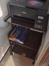 奕居（igiene） 打印機置物架辦公室桌面收納架子家用整理儲物架多功能桌子落地 胡桃色三層款46長(cháng) 曬單實(shí)拍圖