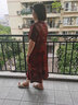 俞兆林（YUZHAOLIN）母親禮物連衣裙女2025夏季新款氣質顯瘦遮肚子中年媽媽洋氣裙子 803-紅色 常規(guī) 2XL 【建議125-140斤】 曬單實拍圖