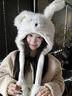 蘇木佰（SOMUBAY）可愛(ài)小狗耳朵會(huì )動(dòng)毛絨帽女2024年秋冬加厚防寒護耳雷鋒帽禮物女 白色【優(yōu)質(zhì)面料】 M(56-58cm) 曬單實(shí)拍圖