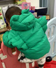 M.Latin/馬拉丁童裝兒童羽絨服冬裝新款男女小童趣味美式復古羽絨夾克 中綠 110 cm 曬單實(shí)拍圖