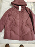 雪中飛冬季短款羽絨服女士冬裝中老年保暖連帽外套2602 酒紅 2XL 曬單實拍圖