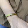 BUKKEHAVE金包銀鐲子復(fù)古百福開口金手環(huán)實心999黃金手鐲女送媽媽來圖定制 貴妃光面開口金手鐲    重約25克 曬單實拍圖