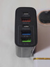 TLXT【智能控溫】120W快充頭多口usb插口pd65W通用氮化鎵充電器適用于華為安卓vivo蘋果小米 5插口120W黑色充電器【自動斷電+控溫】 曬單實拍圖