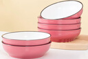 司晨北歐盤(pán)子菜盤(pán)家用深盤(pán)湯盤(pán)組合2026新款個(gè)性菜碟子早餐盤(pán)陶瓷餐具 利比深盤(pán)6個(gè)裝【粉色-加深防溢】 曬單實(shí)拍圖