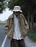 威登羊春秋季條紋長袖t恤男高級感男裝搭配一套帥氣鹽系男友風(fēng)三件套裝 杏色+白短T+卡其褲子【三件套 XL 曬單實拍圖