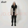 DZZIT地素拼色連帽戶(hù)外夾棉外套秋冬時(shí)尚鬼馬少女運動(dòng)風(fēng)女 淺卡其色 XS 曬單實(shí)拍圖