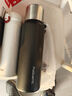 富光 保溫杯大容量316不銹鋼男女式茶水分離泡茶杯便攜戶(hù)外車(chē)載水杯子 黑色【316L不銹鋼+杯套】1000ml 曬單實(shí)拍圖