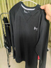 安德瑪（UNDERARMOUR）春秋DFO男子圓領(lǐng)運動(dòng)休閑長(cháng)袖T恤1302355 黑色001 L 曬單實(shí)拍圖