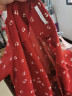 独束大码女装法式小翻领连衣裙女夏季新款遮肉显瘦雪纺裙子 红色 L 实拍图