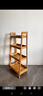 竹庭梯形書(shū)架置物架落地簡(jiǎn)約靠墻零食架臥室多層收納儲物柜廚房餐邊柜 原色梯形置物架【四層-常規款】 曬單實(shí)拍圖