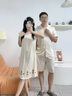 莫代爾2套 冰絲綢睡衣男女士夏季薄款情侶裝一男一女吊帶睡裙家居服套裝 冰絲763女+759男 M 女送男L 曬單實拍圖