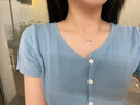 法思梵蝴蝶項(xiàng)鏈鏈女玫瑰金色花朵項(xiàng)鏈紀(jì)念日七夕情人節(jié)生日禮物送女友 花飛蝴蝶項(xiàng)鏈 曬單實(shí)拍圖