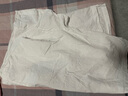 蘑菇同學(xué)文藝復古棉麻印花短袖T恤女夏季大碼胖mm寬松遮肚顯瘦蝙蝠袖上衣 白色 XL 建議140-170斤 曬單實(shí)拍圖