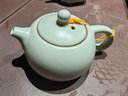 柏彩汝窯茶壺陶瓷西施壺窯功夫茶具開(kāi)片茶道蓋碗色釉手工家用泡茶 哥窯梅子青四德壺 230ml 曬單實(shí)拍圖