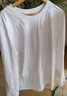 網(wǎng)易嚴選衣櫥必備純棉基礎百搭打底衫長(cháng)袖T恤休閑內搭外穿 200g重磅棉7A抑菌-米白色 S 曬單實(shí)拍圖