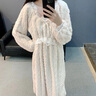 另約睡裙女冬季加厚加絨珊瑚絨睡衣裙長(zhǎng)袖法蘭絨秋冬款2024新款家居服 6728BA 圓領(lǐng)花邊 膚白 L 曬單實(shí)拍圖