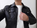 AFILMBY夾克男士皮衣潮流秋季機車(chē)服男生外套春秋休閑男裝衣服棒球服男 黑色 XL (推薦體重120-140斤) 曬單實(shí)拍圖