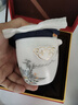 典躍便攜式旅行茶具套裝高檔羊脂玉白瓷快客杯一壺二杯戶外過濾泡茶壺 堆料山水快客杯【一壺2杯】 曬單實(shí)拍圖