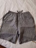 極麻松緊腰直筒亞麻休閑男士夏季沙灘大碼透氣寬松棉麻料短褲 曬單實(shí)拍圖