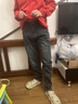 花花公子（PLAYBOY）牛仔褲男春秋季新款時尚百搭休閑直筒褲男潮流修身韓版簡約長褲男 藍灰 X-1062HH8099 31 曬單實拍圖