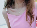 紀(jì)梵哲奢侈品18K金鉆石四葉草項鏈女生玫瑰金七夕情人節(jié)生日禮物送女友 18K金鉆石項鏈 曬單實拍圖