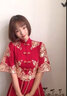 塞德勒（SAIDELE）敬酒服新娘旗袍酒紅色答謝宴結婚禮服女中式長(cháng)款平時(shí)可穿顯瘦 酒紅色長(cháng)款 XS 曬單實(shí)拍圖
