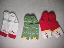 貝比圣誕嬰兒襪子秋冬純棉寶寶襪子加絨加厚珊瑚絨新生兒中長(cháng)筒襪 你好圣誕秋冬款【100%純棉】 3雙 4-6歲 適合腳長(cháng)16-18cm（鞋碼25-27） 曬單實(shí)拍圖