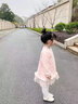 迪士尼寶寶女童連衣裙洋氣春秋裝2024新款兒童長款衛(wèi)衣加絨花邊公主紗裙加厚 粉色加絨款 100 曬單實拍圖