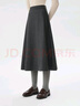 范思藍恩高腰A字半身裙女加厚中長(cháng)2024秋冬新款氣質(zhì)通勤14642 深灰色 S 曬單實(shí)拍圖