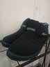 紅青百年冬季棉鞋男加絨加厚高幫爸爸鞋一腳蹬防滑雪地靴防水休閑保暖冬鞋 801 黑色男款 41 曬單實(shí)拍圖