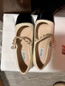 NINE WEST/玖熙法式仙女風(fēng)瑪麗珍鞋平底女單鞋NF459001KK黑/米白 38 曬單實(shí)拍圖