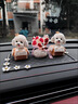 汽車(chē)車(chē)內女士高檔擺件中控臺鑲鉆搖頭泰迪狗裝飾品滿(mǎn)天星車(chē)載擺件 泰迪狗2只+鑲磚玫瑰+鄒菊墊大 曬單實(shí)拍圖