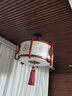 木頭記中式吊燈客廳餐廳燈中國風(fēng)實木LED中式燈具過道仿古古典羊皮吊燈 園花 曬單實拍圖