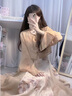 TAOROUSI連衣裙女夏季新款衣服新中式國風(fēng)女裝小個子感氣質(zhì)套裝裙子 藕色 M 曬單實拍圖