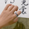 半粒戒指男潮流鈦鋼嘻哈小眾男生單身食指環(huán)戒可轉(zhuǎn)動(dòng)不掉色尾戒 9號(hào)尺寸款 曬單實(shí)拍圖