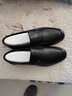 紅蜻蜓男鞋春秋新款牛皮透氣圓頭商務(wù)休閑鞋老人鞋爸爸鞋套腳一腳蹬軟皮 黑色 39 245mm 曬單實(shí)拍圖