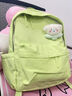 途尊日系ins簡(jiǎn)約休閑百搭雙肩包森系旅行背包初中高中生大學(xué)生書(shū)包女 奶綠色[加強版面料加厚防潑水] 單包 曬單實(shí)拍圖
